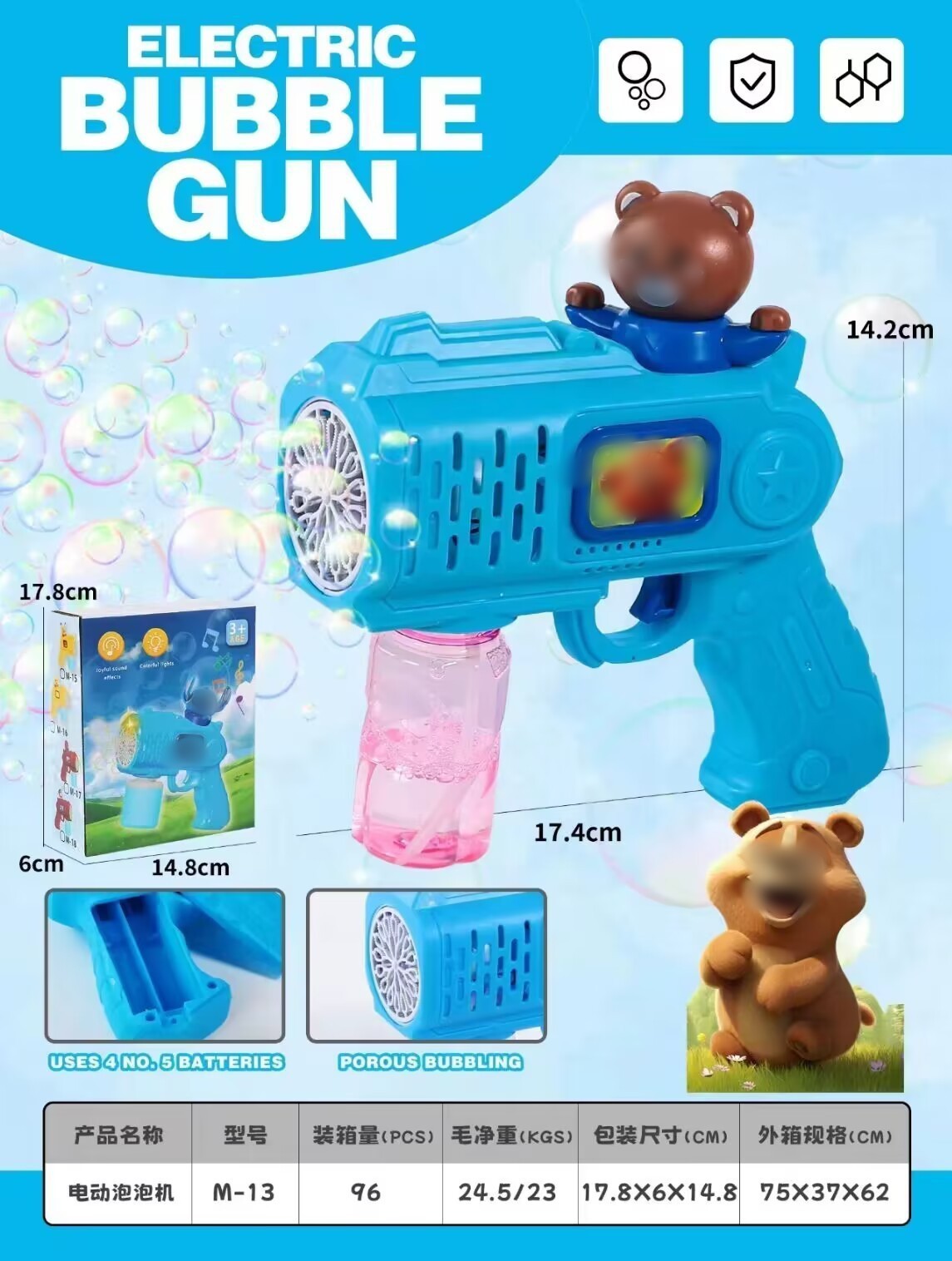 Cartoon Kulumi Bubble Gun Toy - Automatic Bubble Blower - Image 2