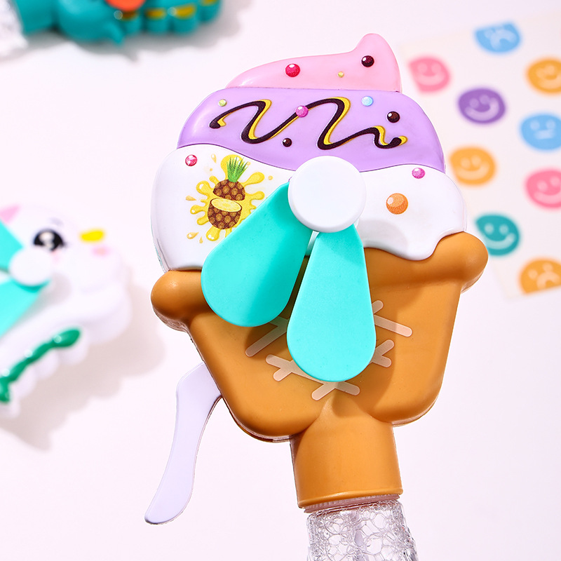 Cartoon Hand-Press Fan Bubble Wand — Donut Design, 4 Styles - Image 3