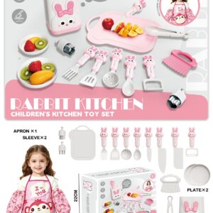 Kids Kitchen Play Set 19pcs - Pink