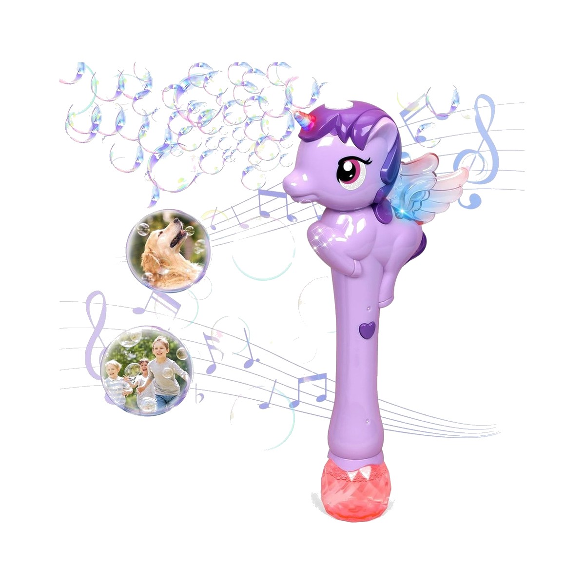 Unicorn bubble sticks 24 pack display set