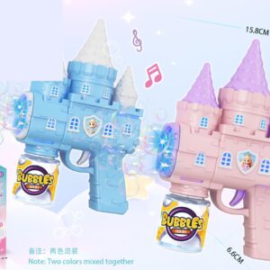 10-Hole LED Castle Bubble Gun - Classic Design