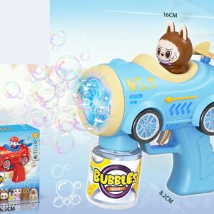 10-Hole LED Car Bubble Gun - Fluffy Monster Design