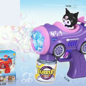 10-Hole LED Car Bubble Gun - Purple Bunny Design