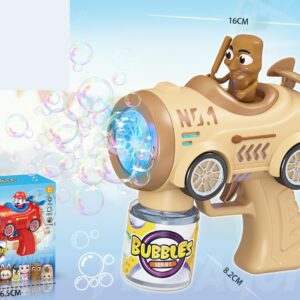 10-Hole LED Car Bubble Gun - Stick Man Design