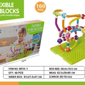 Flexible Tube Blocks 160 PCS - Color Box