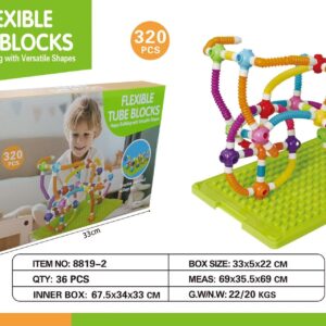 Flexible Tube Blocks 320 PCS - Color Box