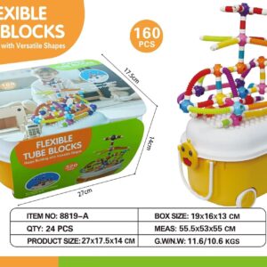 Flexible Tube Blocks 160 PCS - Storage Box