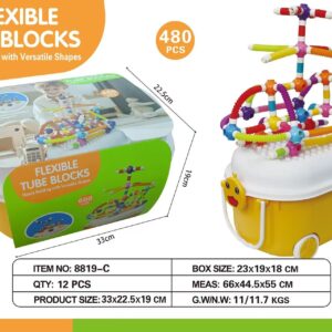 Flexible Tube Blocks 480 PCS - Storage Box