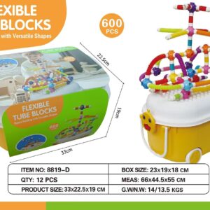 Flexible Tube Blocks 600 PCS - Storage Box